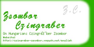 zsombor czingraber business card